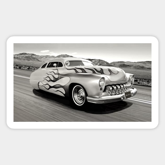 1950 Custom Mercury Coupe Sticker by Burtney